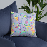 Squiggle Stones Square Pillow