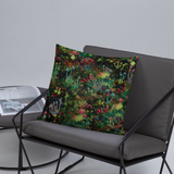 Midnight Mushrooms Square Pillow