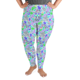 Electric Party Blues Plus Size Leggings