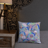 Grey Organism Square Pillow