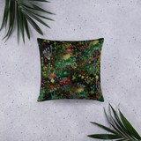 Midnight Mushrooms Square Pillow