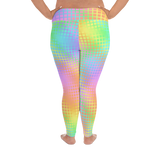 Rainbow Grid Plus Size Leggings