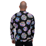 Black Crystal Cluster Unisex Bomber Jacket