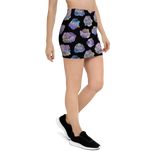 Black Crystal Cluster Mini Skirt
