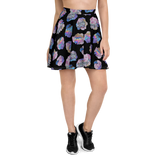 Black Crystal Cluster Skater Skirt