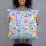 Squiggle Stones Square Pillow