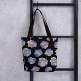 Black Crystal Clusters Tote bag