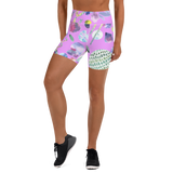 Bubblegum Garden Yoga Shorts