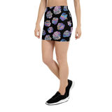 Black Crystal Cluster Mini Skirt