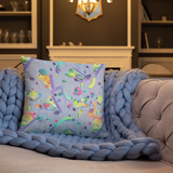 Squiggle Stones Square Pillow