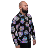 Black Crystal Cluster Unisex Bomber Jacket