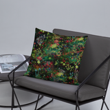 Midnight Mushrooms Square Pillow