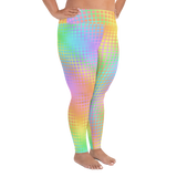 Rainbow Grid Plus Size Leggings