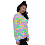 Pastel Psychedelic Squares Bomber Jacket