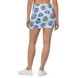 Blue Crystal Cluster Mini Skirt