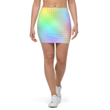 Rainbow Grid Mini Skirt