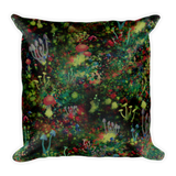 Midnight Mushrooms Square Pillow