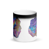 Crystal Cluster Matte Black Colour-Changing Mug