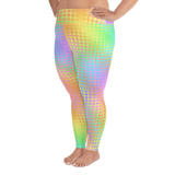 Rainbow Grid Plus Size Leggings
