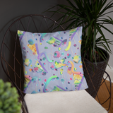 Squiggle Stones Square Pillow