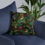 Midnight Mushrooms Square Pillow