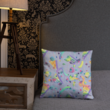 Squiggle Stones Square Pillow