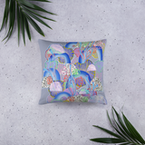 Grey Organism Square Pillow