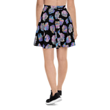 Black Crystal Cluster Skater Skirt