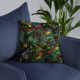 Midnight Mushrooms Square Pillow
