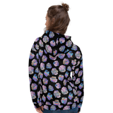 Black Crystal Cluster Unisex Hoodie