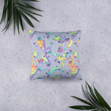 Squiggle Stones Square Pillow