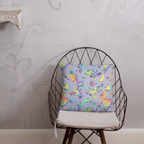 Squiggle Stones Square Pillow