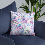 Fairy Fungus Square Pillow