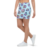 Blue Crystal Cluster Mini Skirt