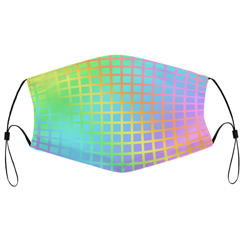 Rainbow Grid Reusable Mask