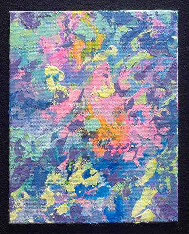 Rainbow Clouds 4 4x5 inch painting