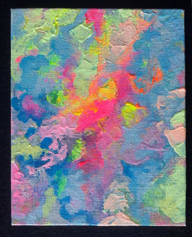 Rainbow Clouds 1 4x5 inch painting