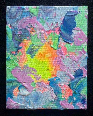 Rainbow Clouds 3 4x5 inch painting