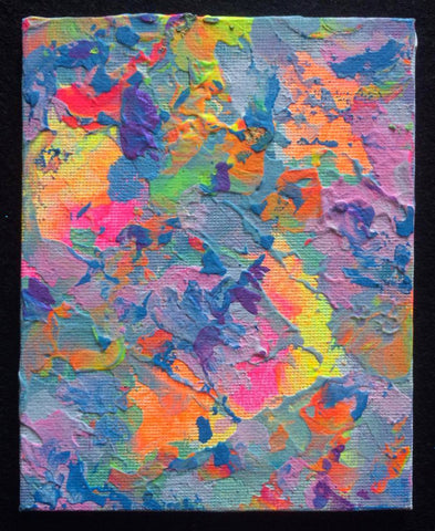 Rainbow Clouds 2 4x5 inch painting