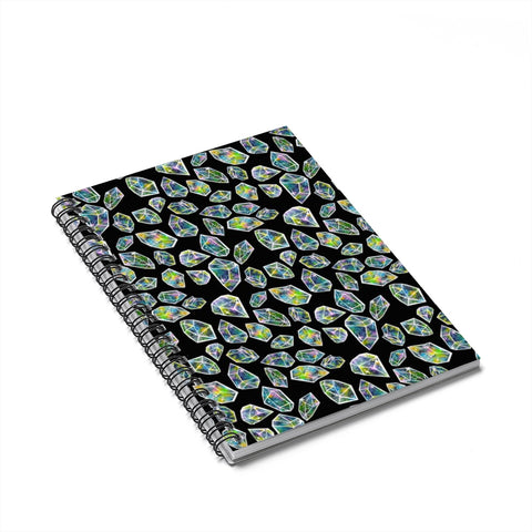 Cosmic Crystal Spiral Notebook - Ruled Line