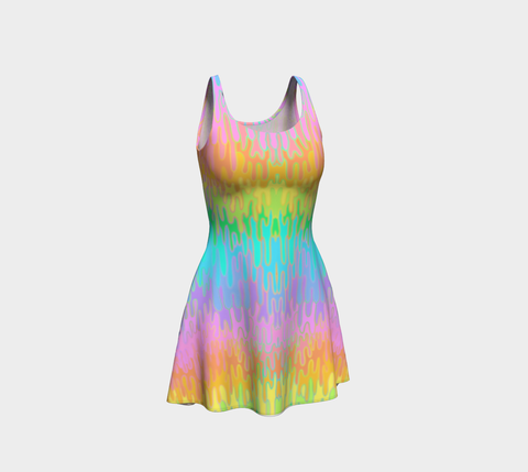 Rainbow Melt Flare Dress