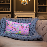 Bubblegum Garden Rectangular Pillow