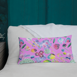 Bubblegum Garden Rectangular Pillow