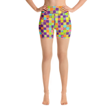 Disco Squares Yoga Shorts