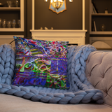 Alien Puke: Satellite Image Pillow
