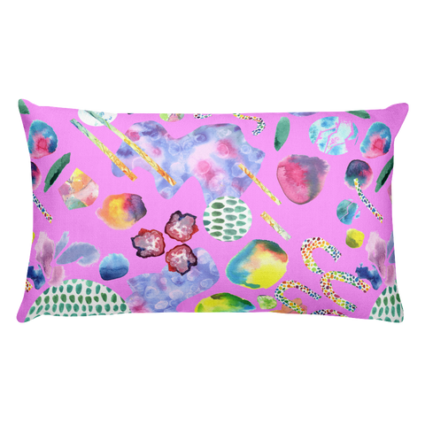 Bubblegum Garden Rectangular Pillow