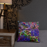 Alien Puke: Satellite Image Pillow
