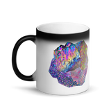 Crystal Cluster Matte Black Colour-Changing Mug