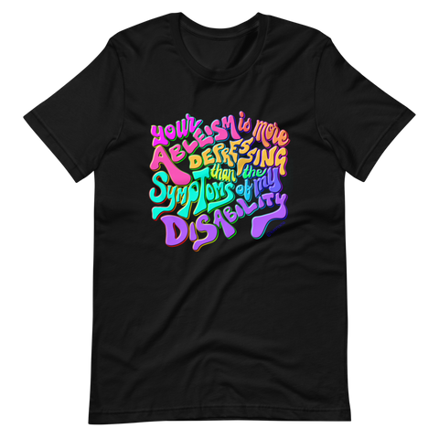 Ableism Rainbow Letters Short-Sleeve Unisex T-Shirt