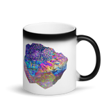 Crystal Cluster Matte Black Colour-Changing Mug